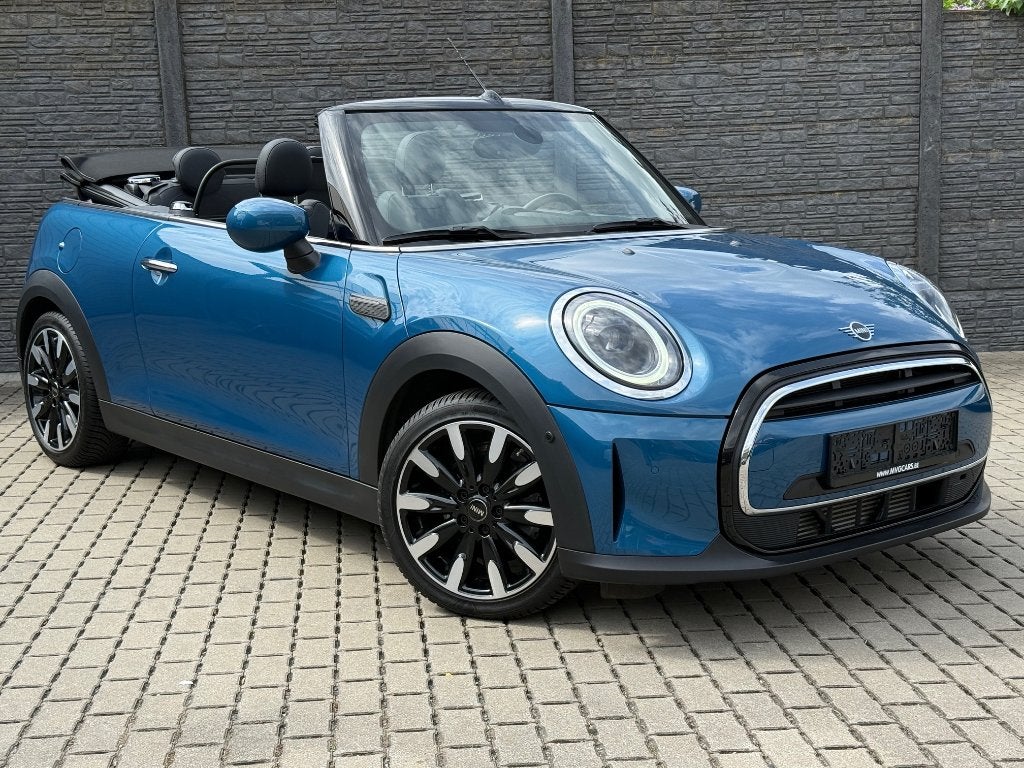 MINI One Cabrio 1.5i "Camera/Apple Carplay/Leder", Auto's, Cabriolet, Blauw, Leder, Bedrijf