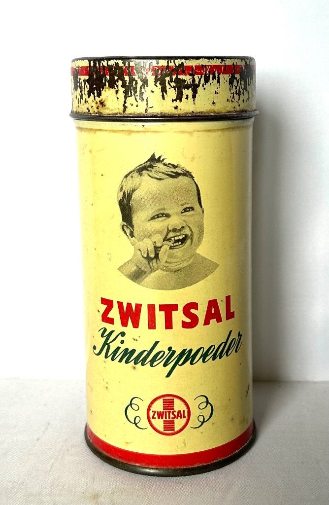Vintage blik Zwitsal babypoeder, Verzamelen, Ophalen of Verzenden