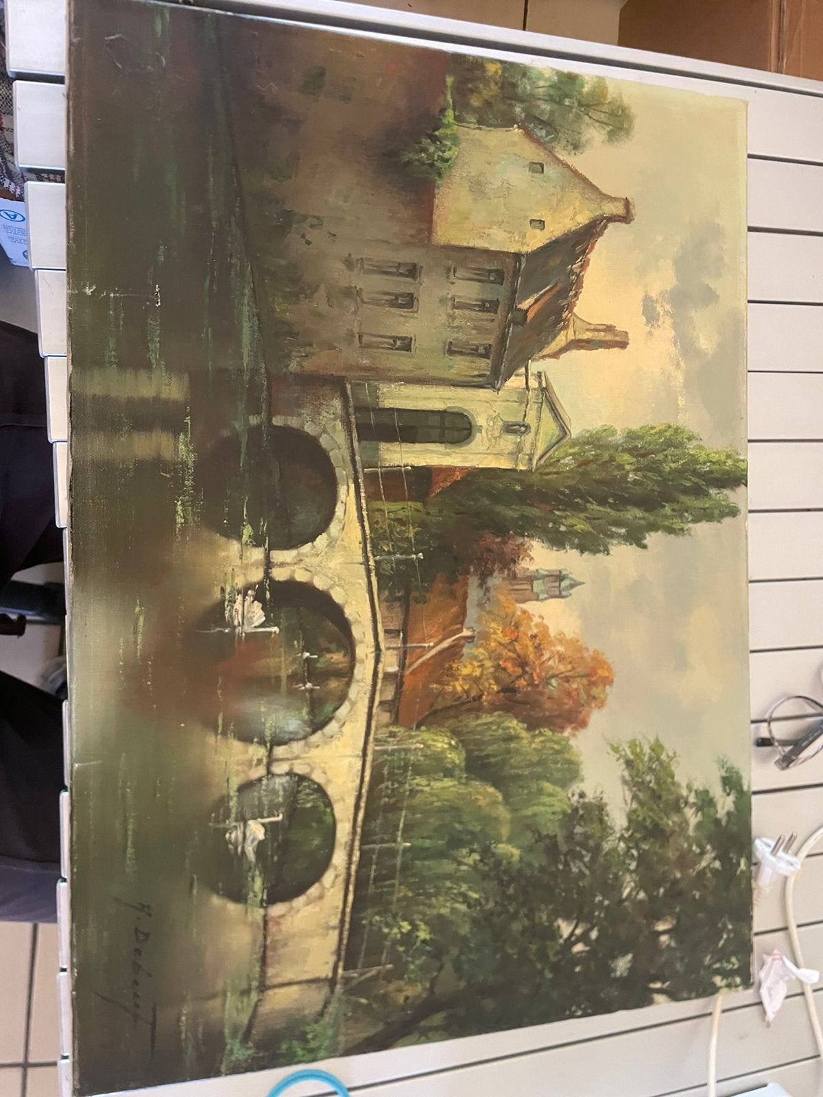 Hugo Debeuf (Menin) — peinture à l'huile originale sur toile, Enlèvement