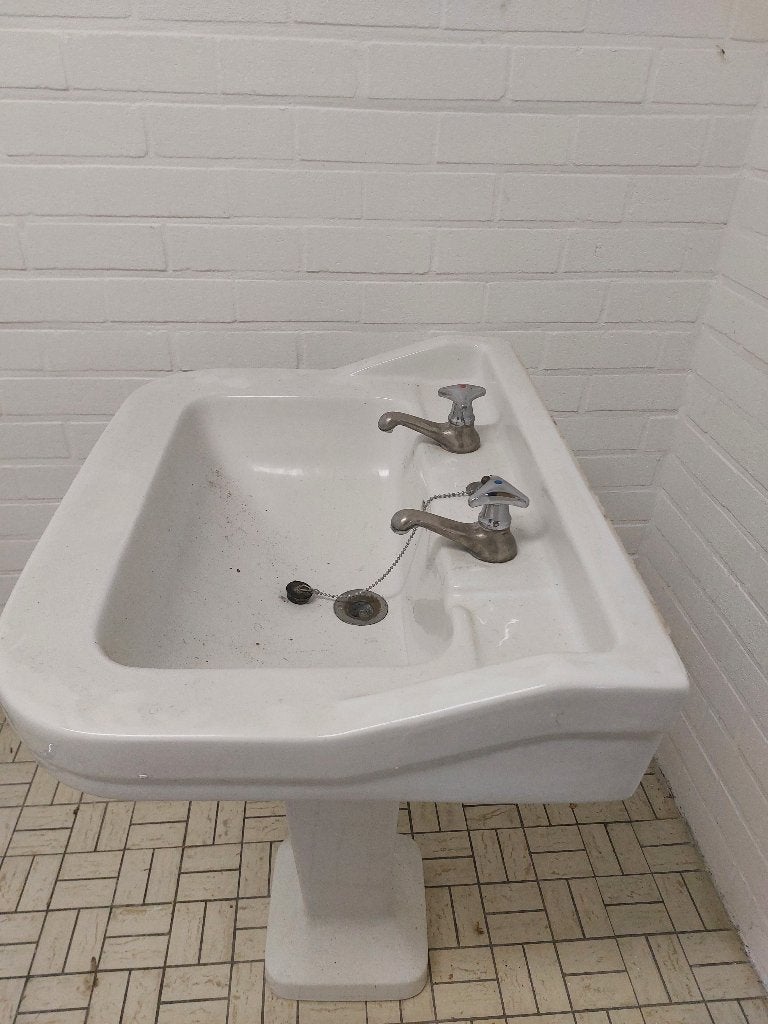 Lavabo vintage JACOB Delafon avec robinets originaux, Bricolage & Construction, Enlèvement, Utilisé, Lavabo