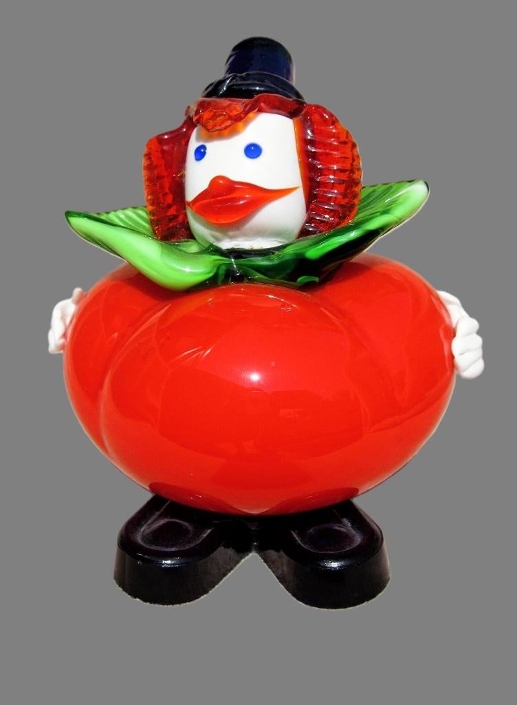 Murano glazen clown mister Tomatto., Antiquités & Art, Antiquités | Verre & Cristal, Enlèvement