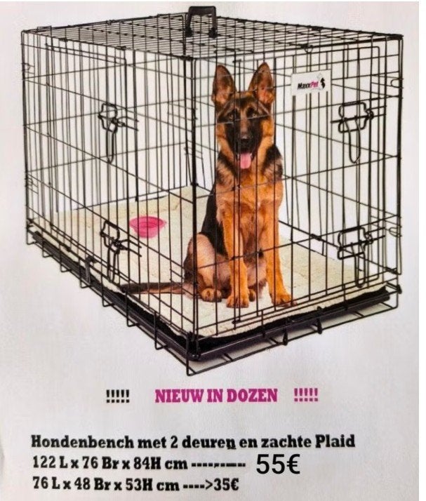 bench xxl en klein met zachte plaid en twee deuren, Dieren en Toebehoren, Ophalen, Nieuw