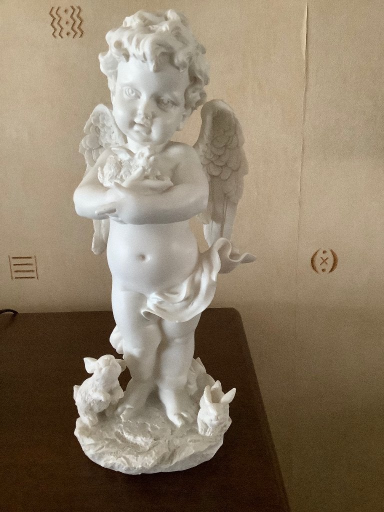 Wit beeld, Antiek en Kunst, Ophalen, Kunststof, 20 - 50 cm, Wit