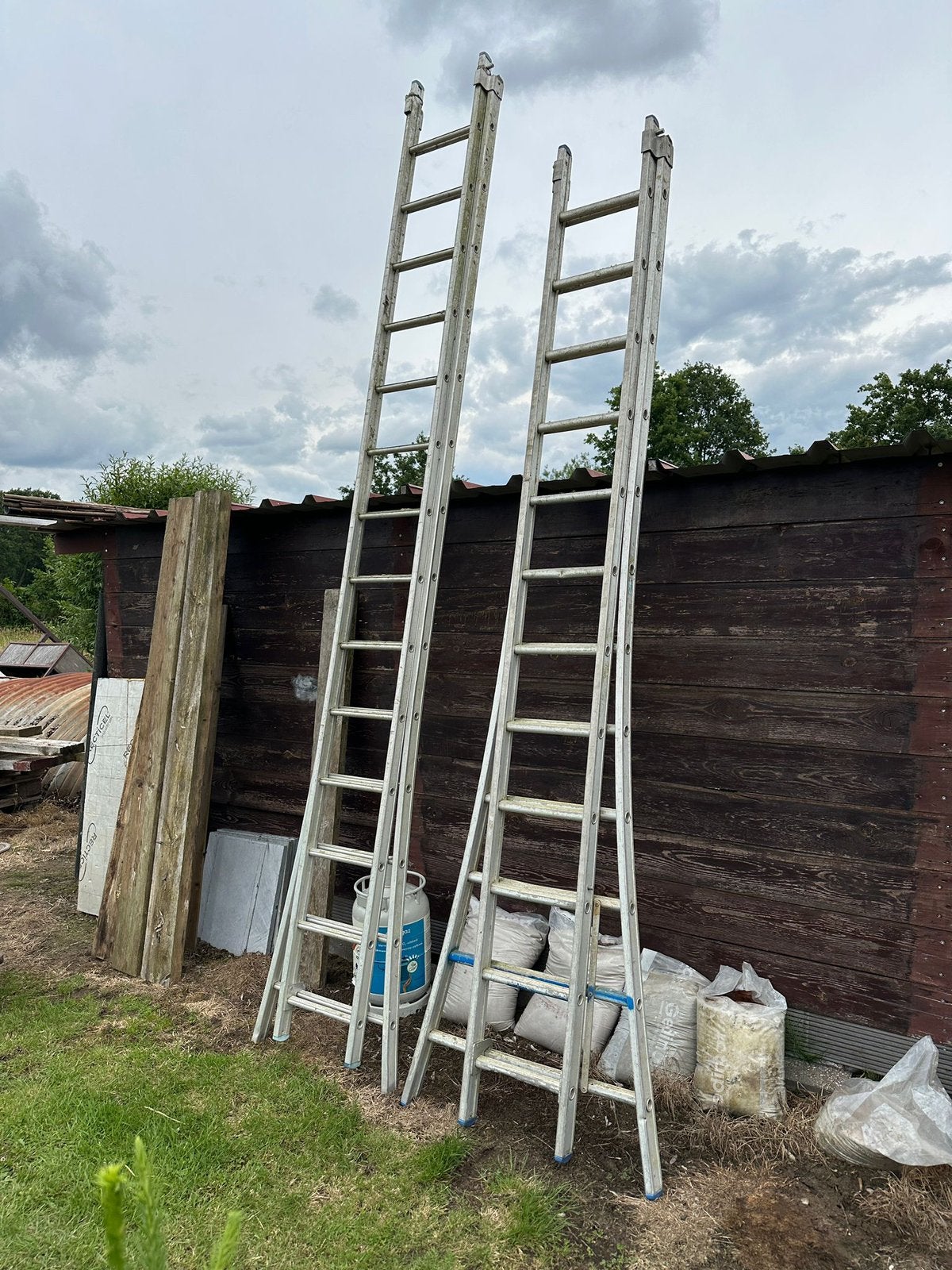 lange uitschuifbare ladder, Ophalen, Zo goed als nieuw