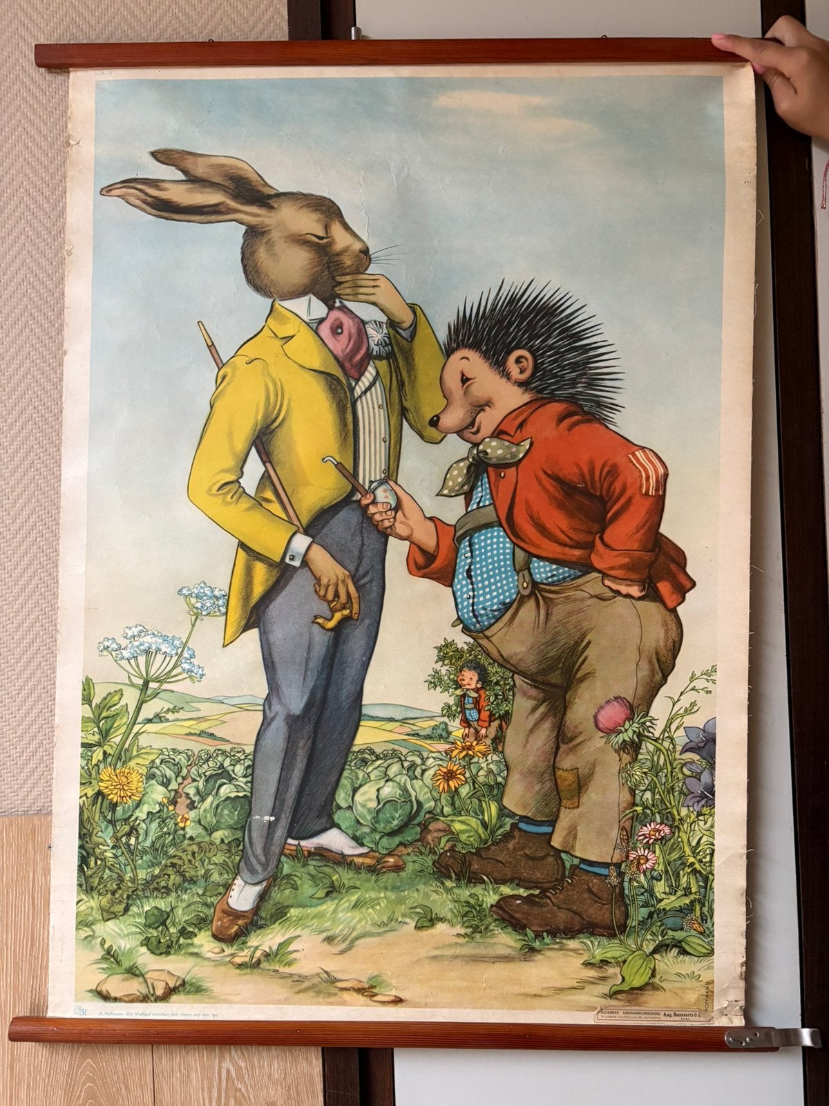 Grote figuratieve sprookjes-/vertelplaat, Antiek en Kunst, Ophalen