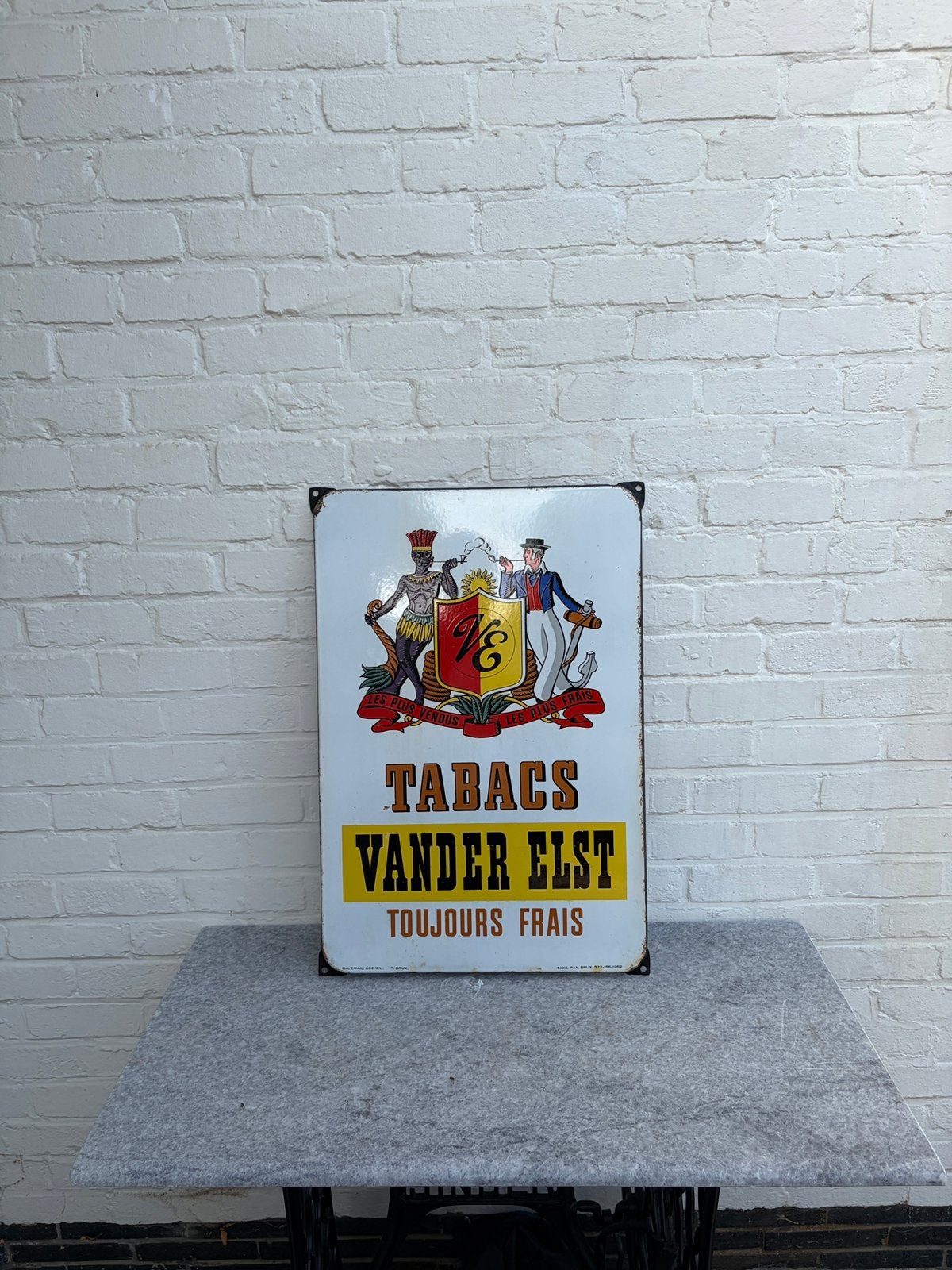 Emaille bord Vander Elst, Enlèvement, Comme neuf