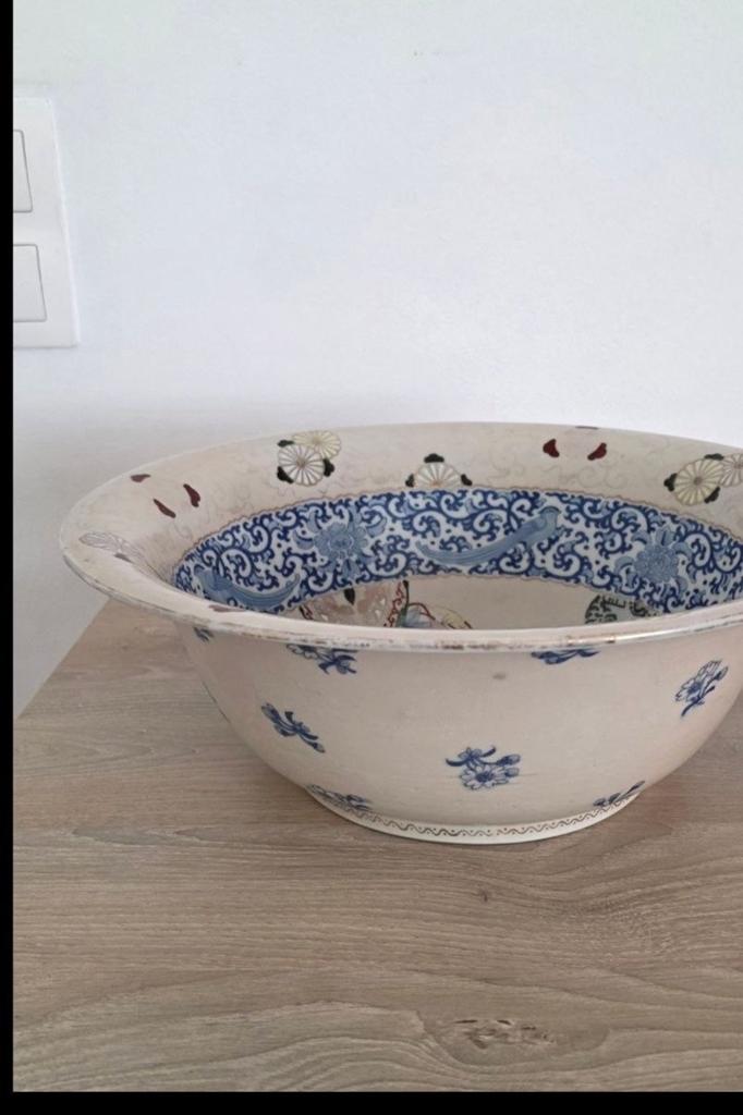 Oud handgemaakt Chinees schaal, Antiek en Kunst, Antiek | Schalen, Ophalen of Verzenden