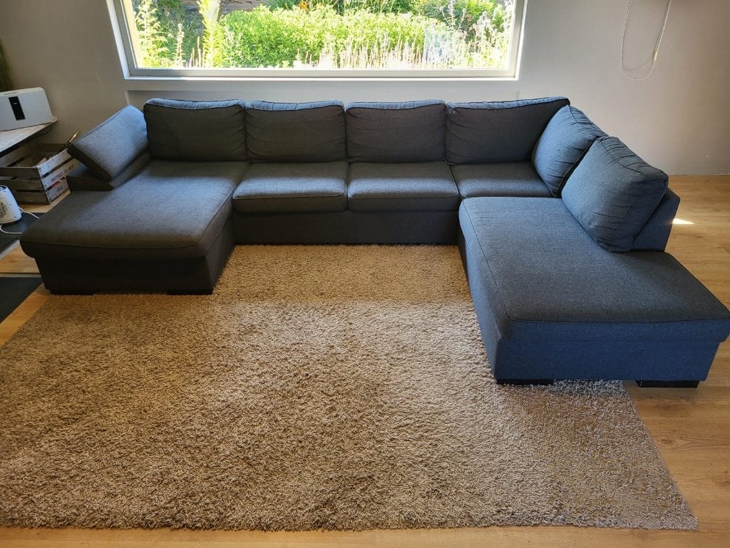 Zetel grijs, Huis en Inrichting, Zetels | Zetels, Ophalen, Gebruikt, Hoekbank, Stof