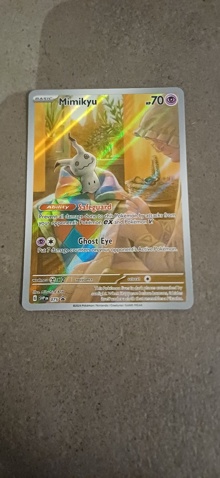pokémonkaart van Mimikyu, Ophalen