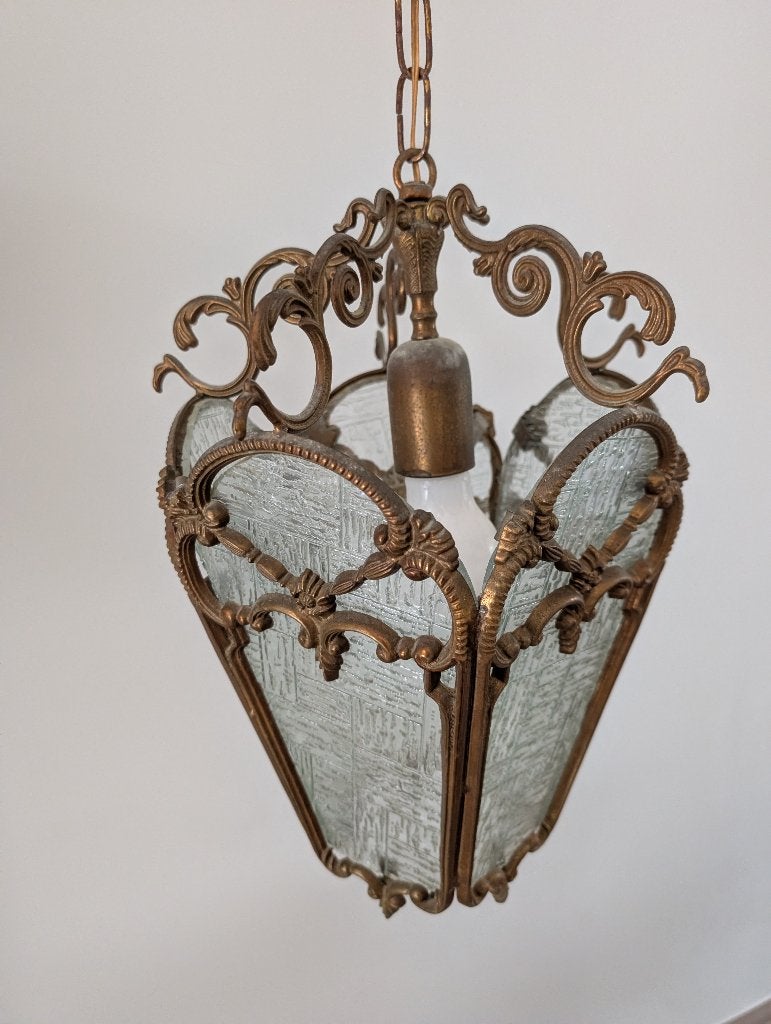Plafonnier de style ancien, Maison & Meubles, Lampes | Plafonniers, Vintage, Verre, LED, Enlèvement