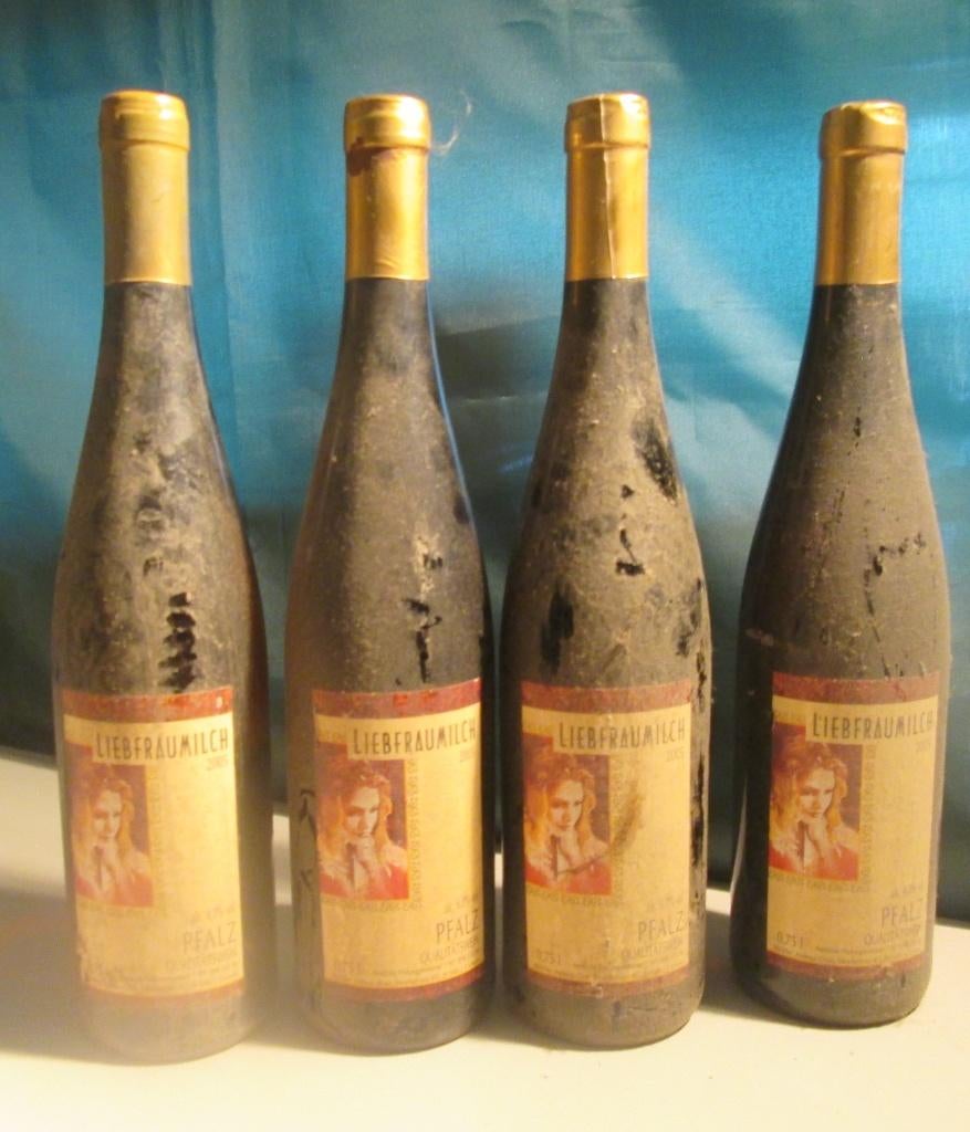 4 grands vins allemands - Liebfraumilch Pfalz - 2005, Autres régions, Enlèvement ou Envoi, Pleine, Comme neuf