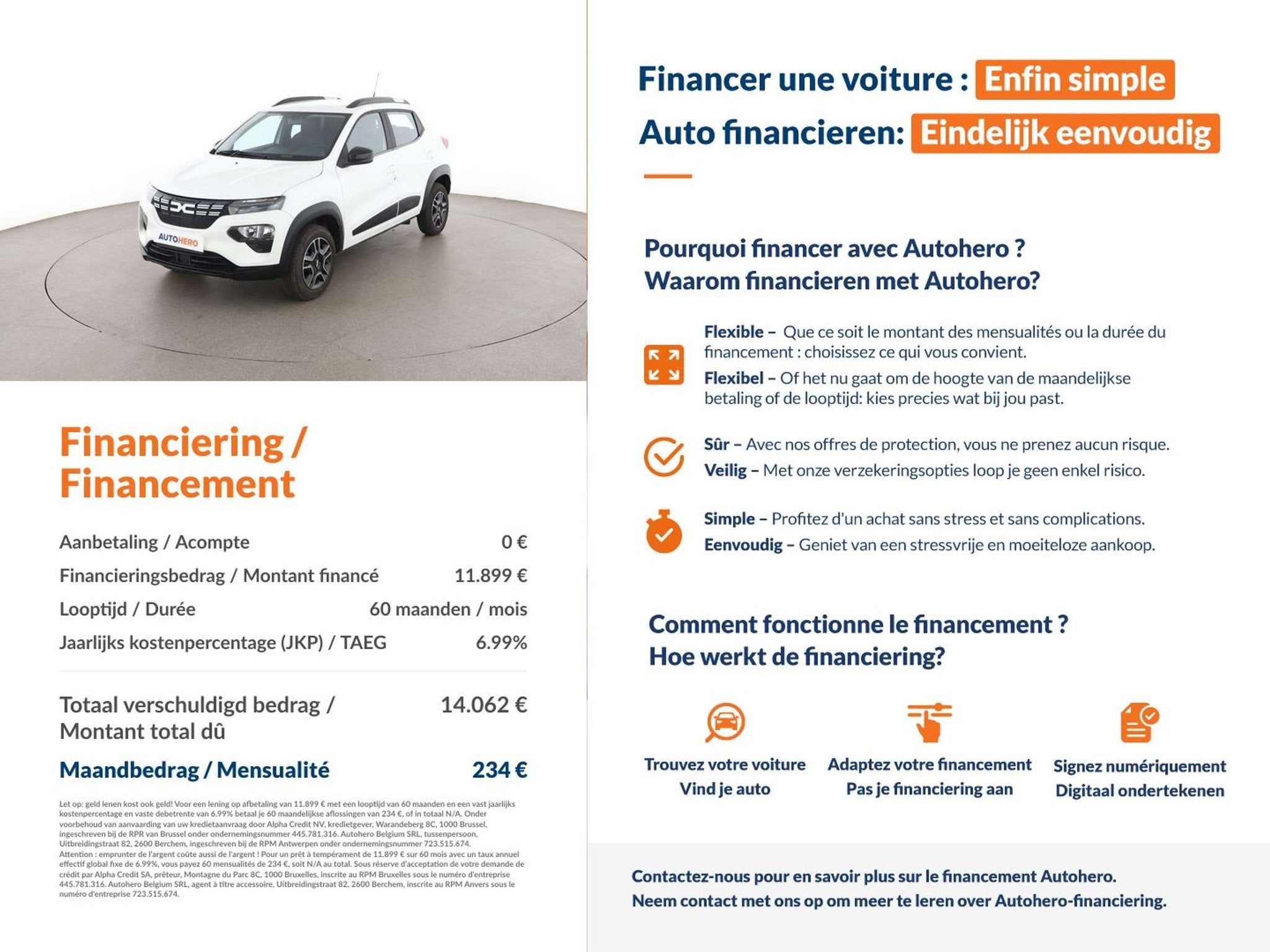 Dacia Spring electric drive 33 kW Essential (bj 2023), Auto's, 4 zetels, Stof, Gebruikt, Zwart