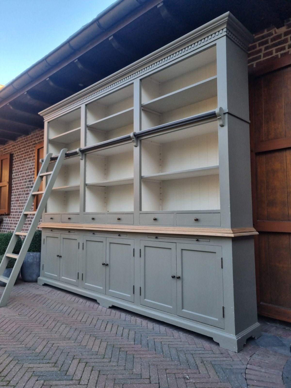 prachtige boekenkast/bibliotheekkast 300cm ART:, Ophalen, 200 cm of meer, ., 200 cm of meer