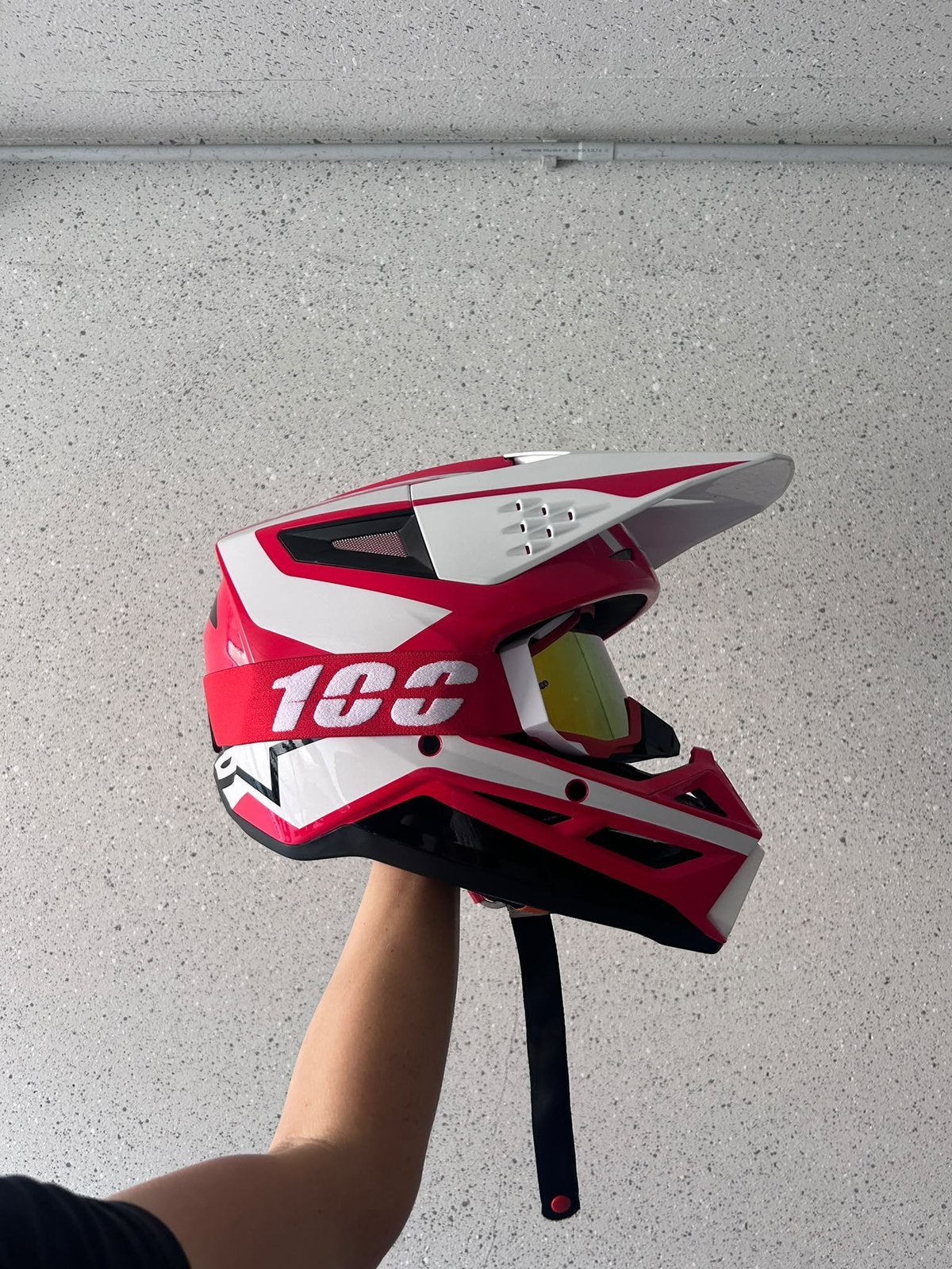 Motorhelm/crosshelm alpinestars s-m3, Motoren, Ophalen of Verzenden, M