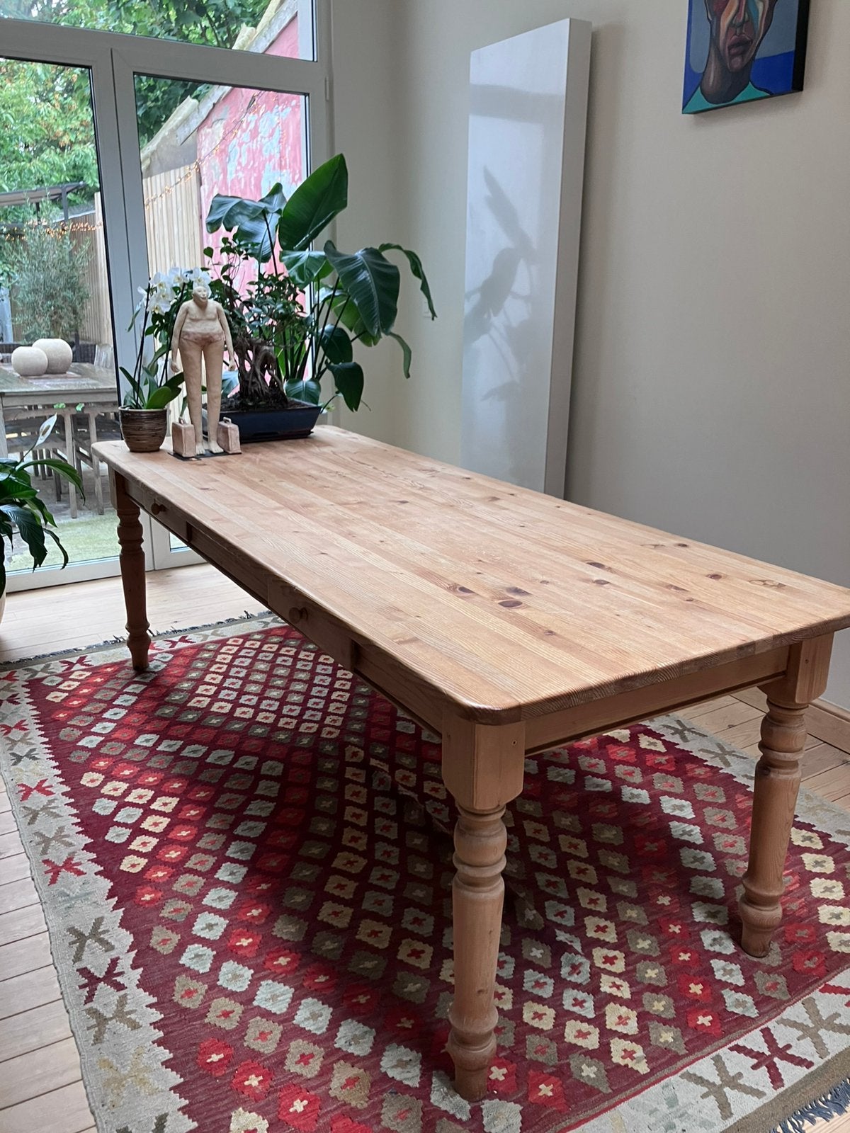 Oude grenen tafel/ boerentafel 90x 230, Huis en Inrichting, Ophalen, Zo goed als nieuw