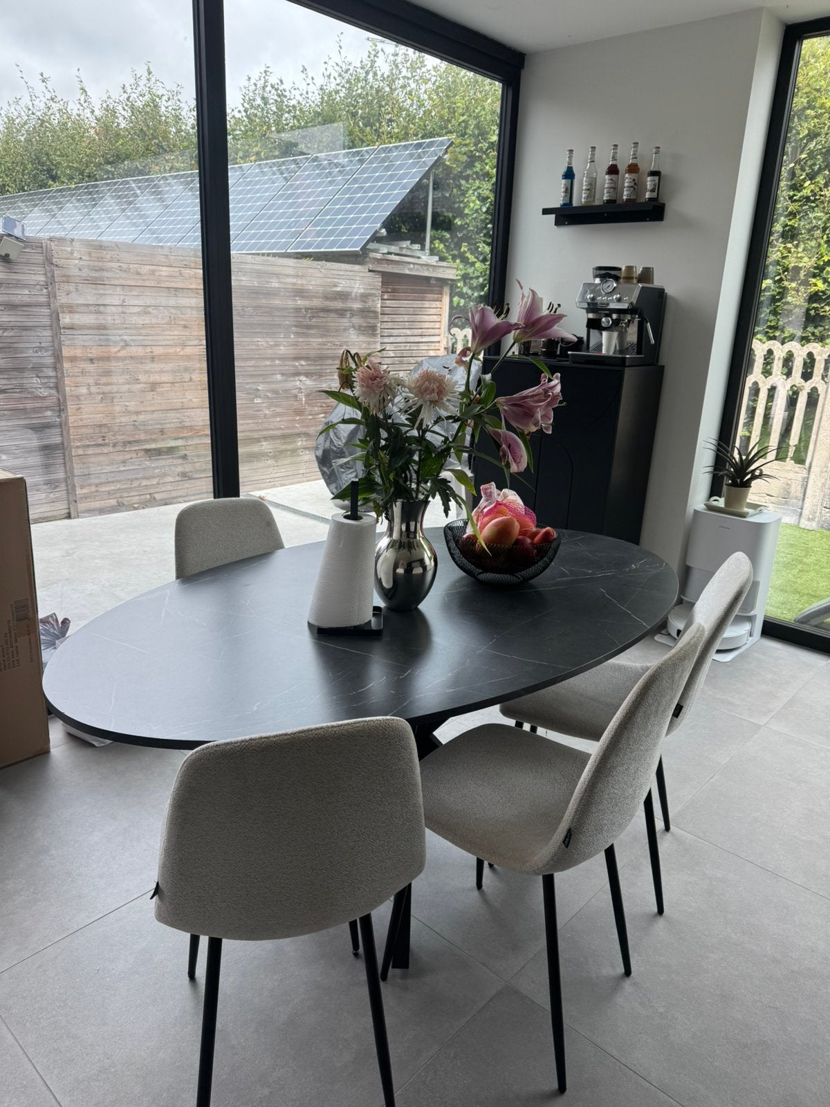 Table + 4 chaises, Maison & Meubles, Enlèvement, Comme neuf, Moins de 4 chaises