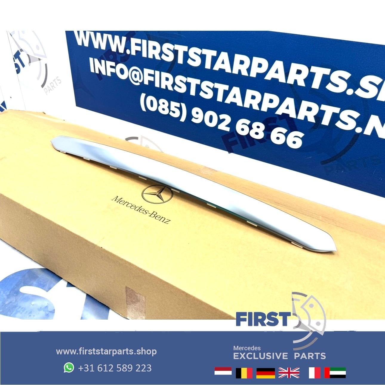 W222 S63 S KLASSE FACELIFT S65 AMG DIFFUSER SIERLIJST MIDDEN, Gebruikt, -, Ophalen of Verzenden, -