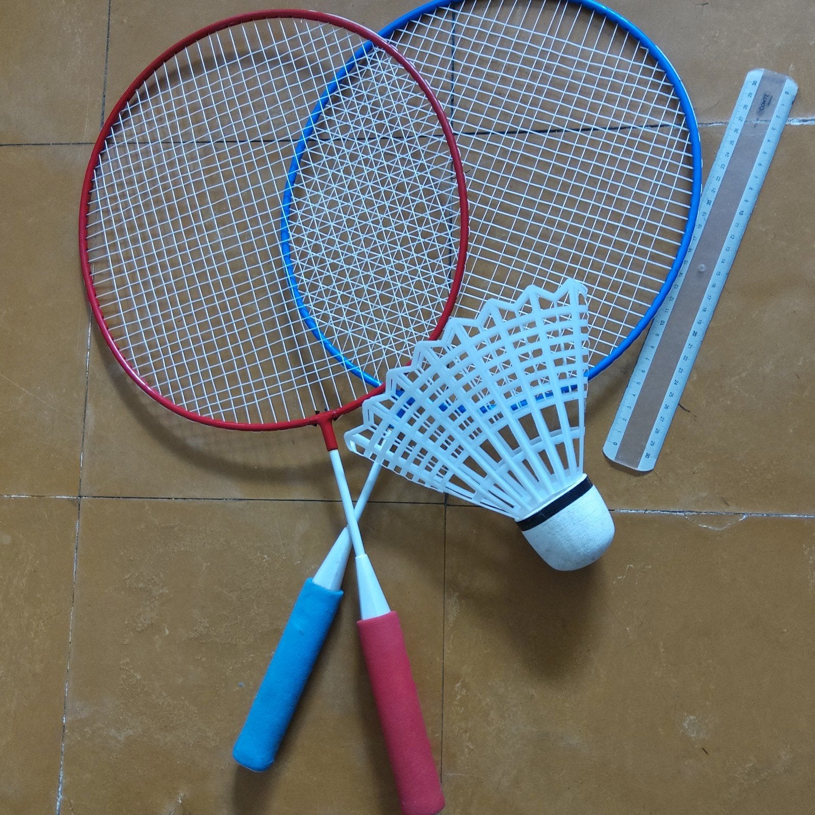 Mega badminton set voor in tuin, op het strand, camping..., Ophalen, Gebruikt