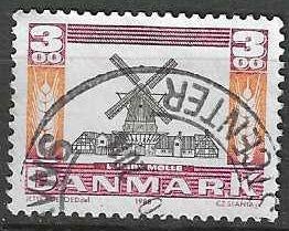 Danemark 1988 - Yvert 933 - Moulin à vent à Lumby (ST), Envoi, Danemark, Affranchi