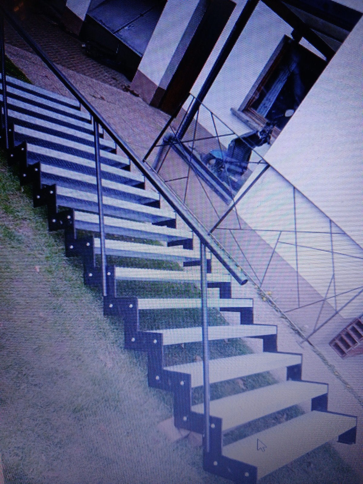 trap trappen ijzer metal bordes gegalvaniseerd, Doe-het-zelf en Bouw, Ophalen of Verzenden, Trap