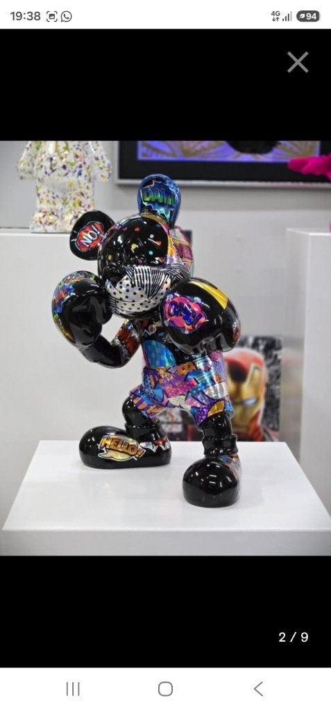 Pop-art van Mickey Mouse, Ophalen of Verzenden, Mickey Mouse, Zo goed als nieuw, Beeldje of Figuurtje