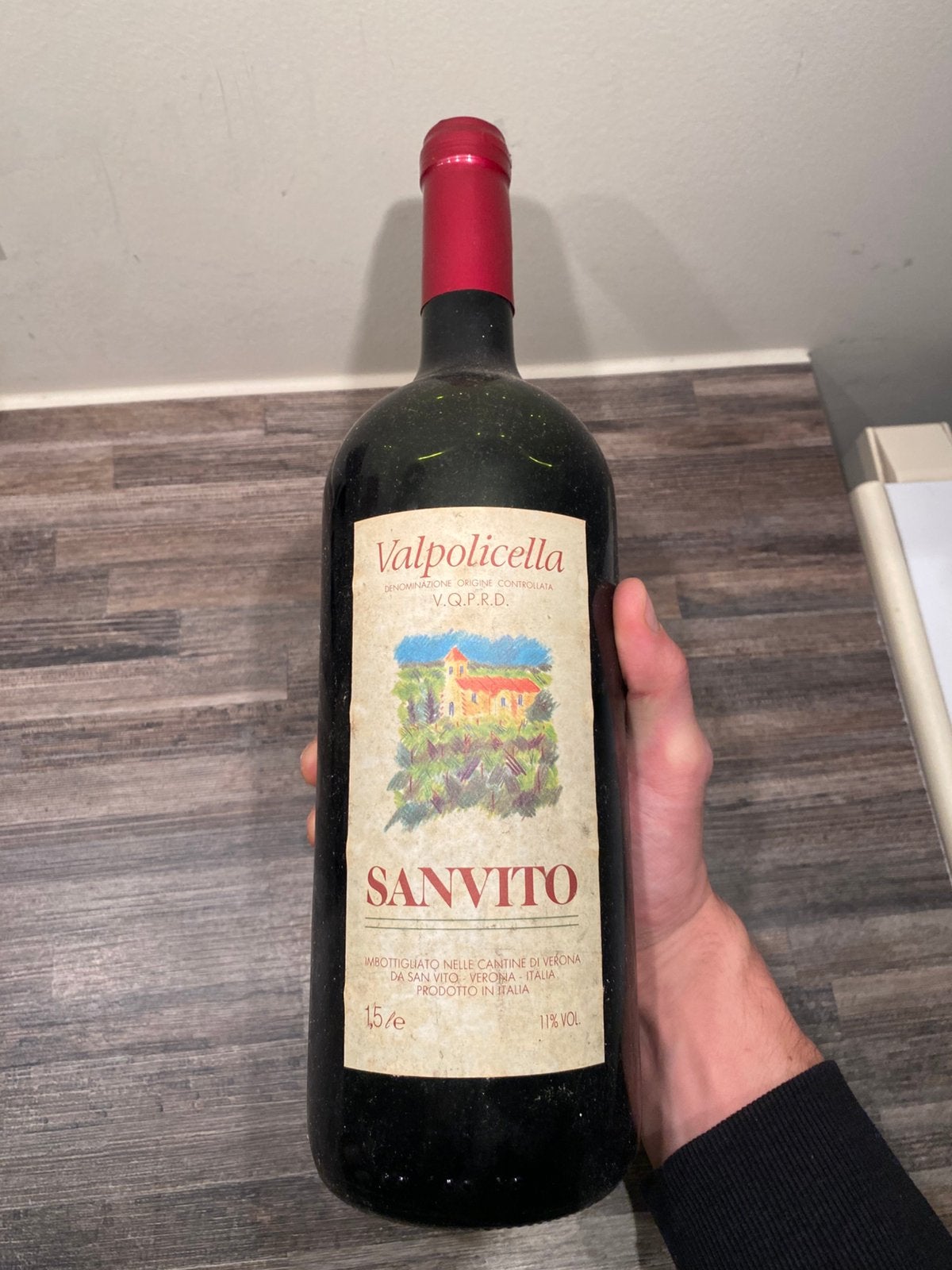 Sanvito Valpolicella 1,5 L, Collections, Enlèvement ou Envoi, Pleine, Comme neuf, Vin rouge