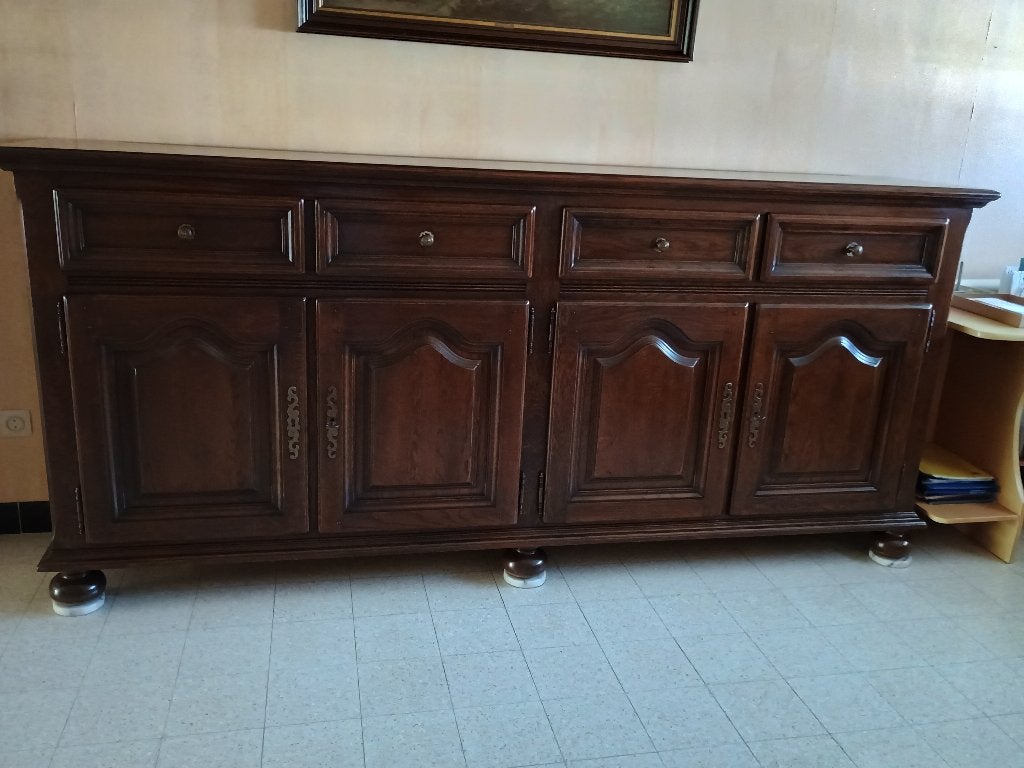 Massief houten dressoir, Huis en Inrichting, Kasten | Dressoirs, Ophalen, Gebruikt, Klassiek, 150 tot 200 cm