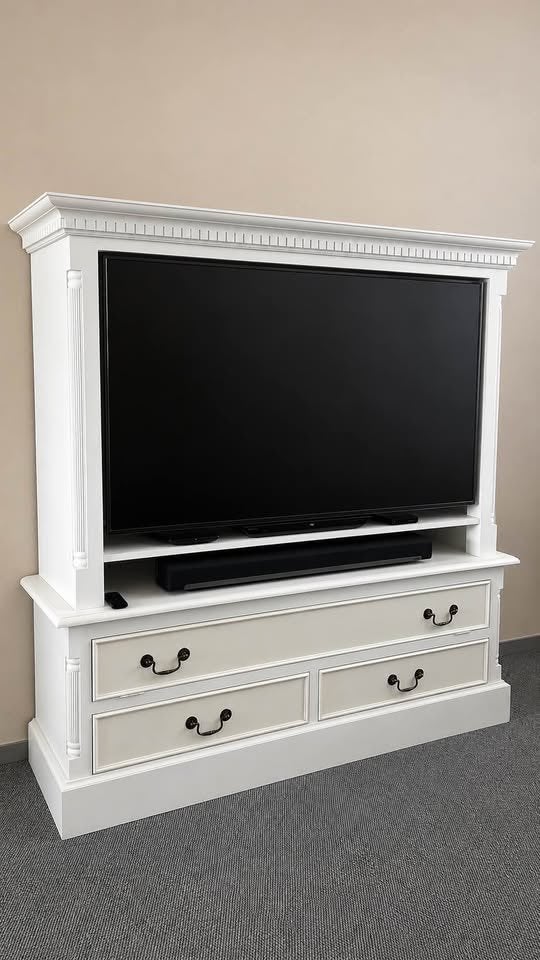 Meuble TV classique/meuble TV blanc, Enlèvement, Comme neuf