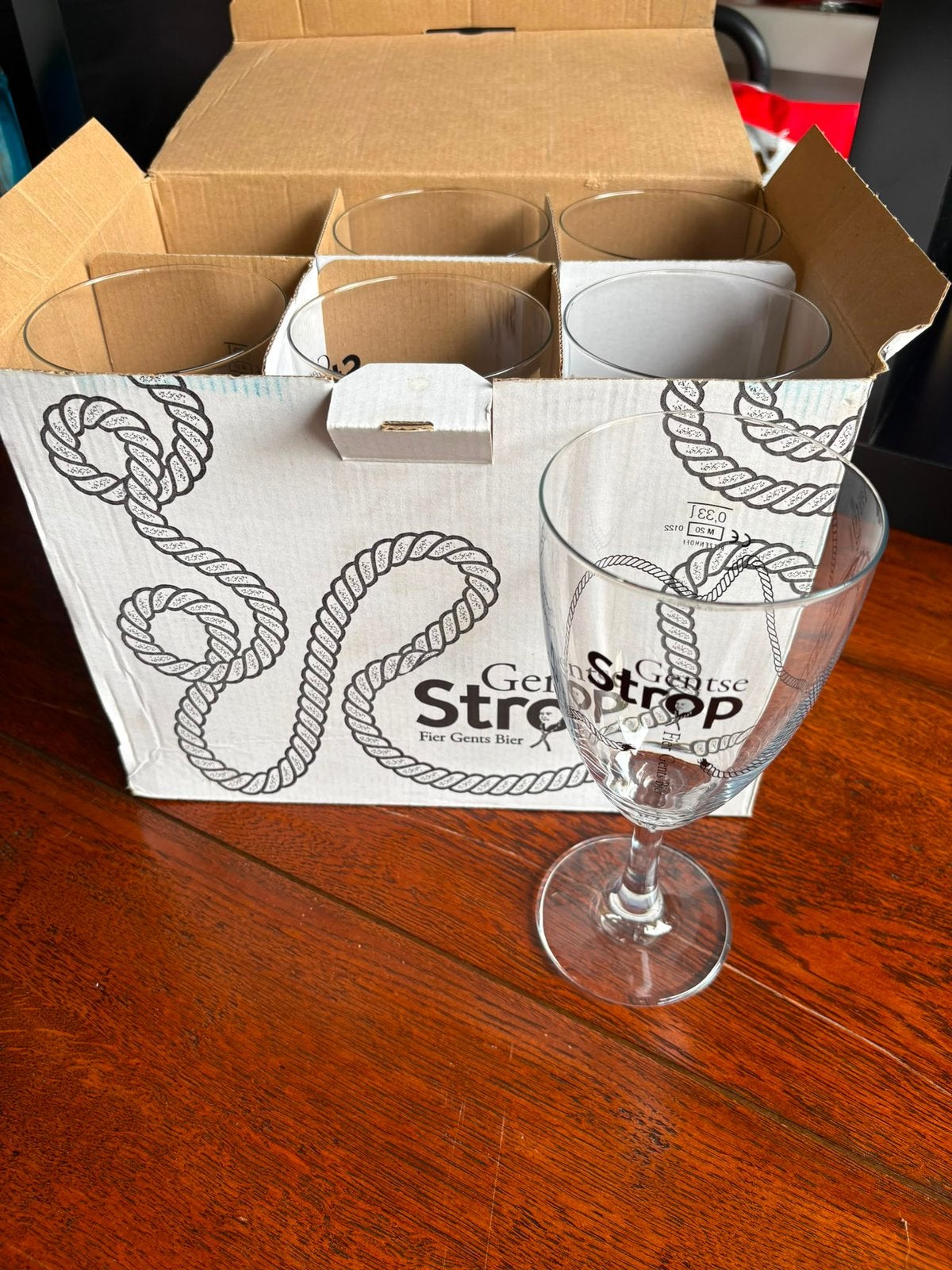 Glazen gentse strop, Ophalen, Nieuw, Bierglas