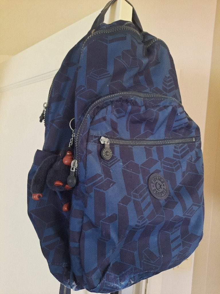 Kipling boekentas, schooltas, Ophalen, Gebruikt, Blauw, Rugtas