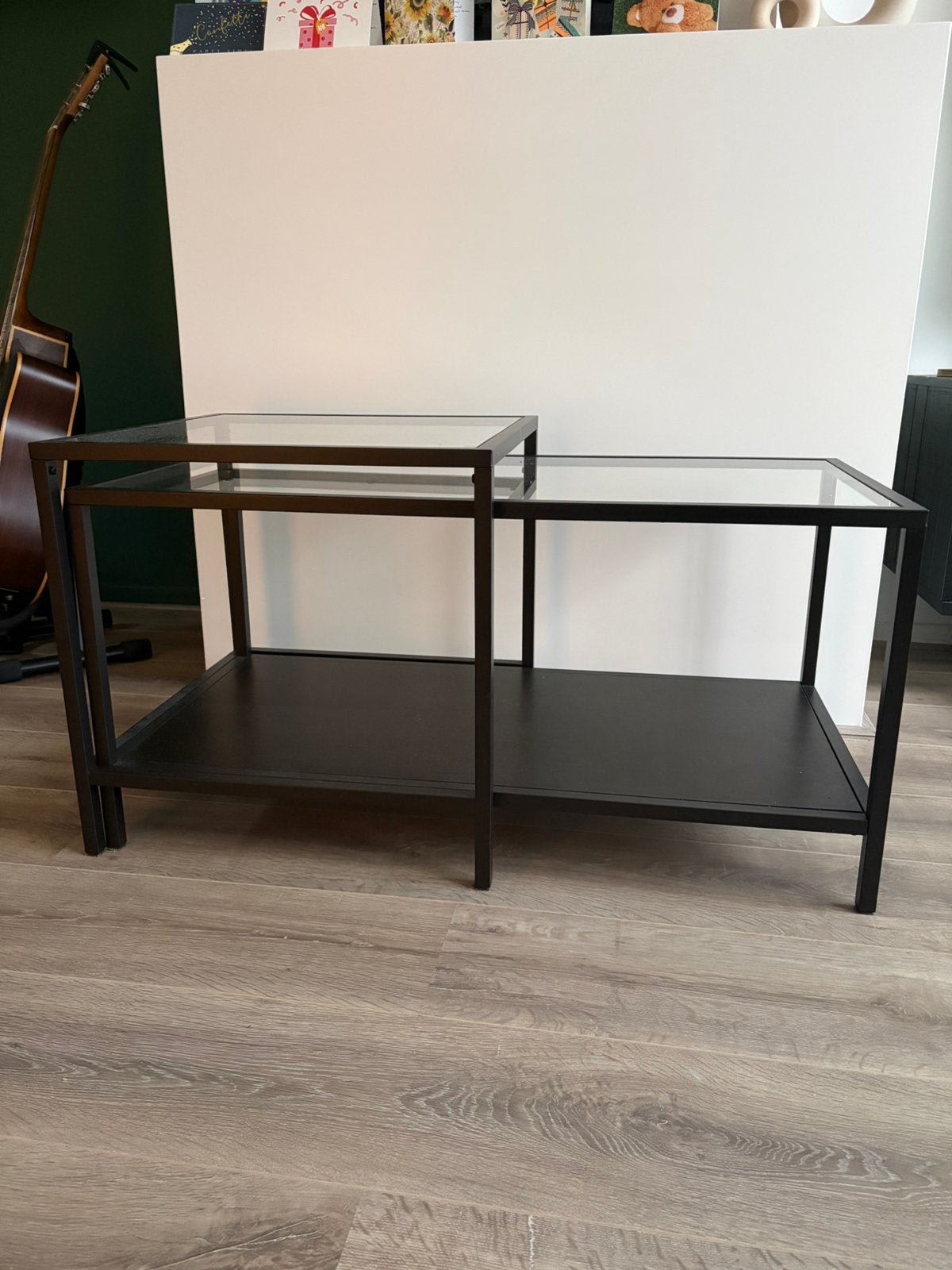 Salontafel set van 2, Verre, 50 à 100 cm, Comme neuf, Enlèvement