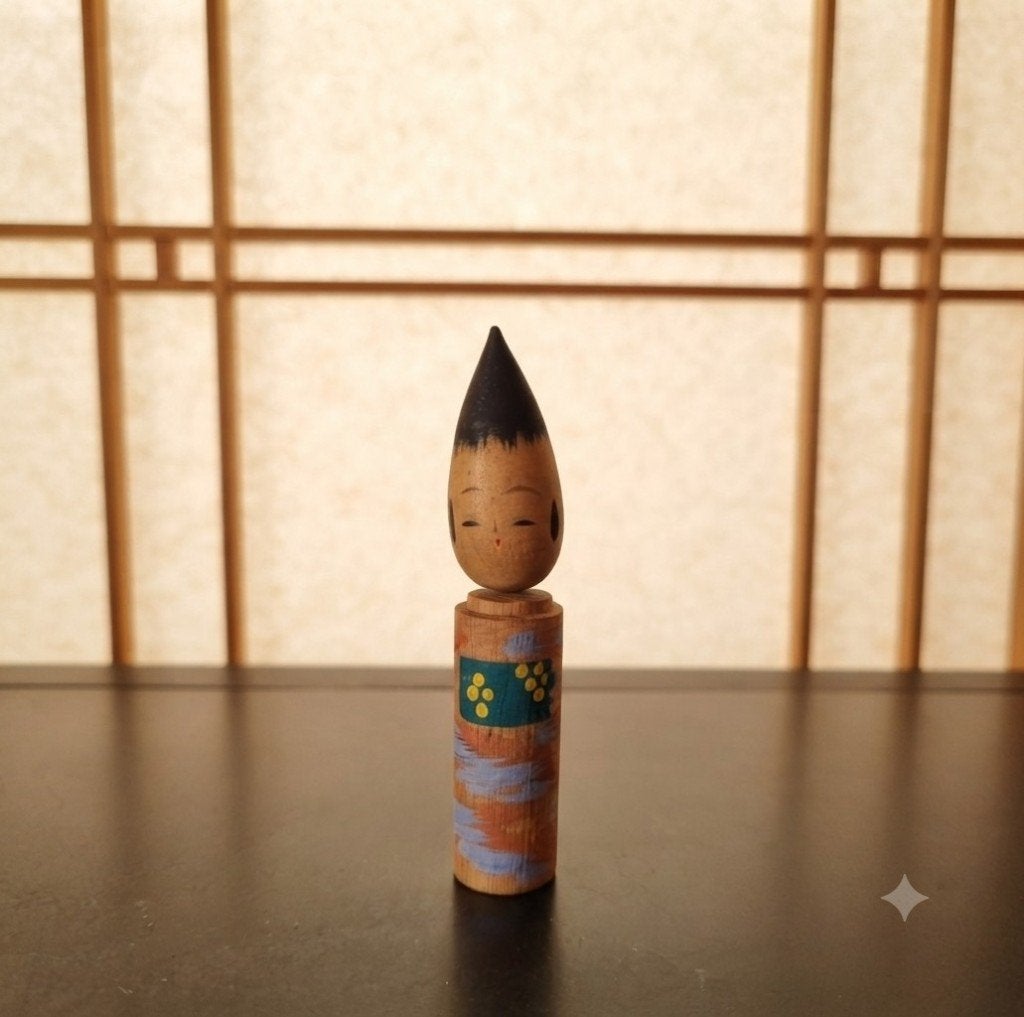 Leuke Arima-Fude kokeshi, Antiek en Kunst, Kunst | Niet-Westerse kunst, Pop, Japan, Hout, Meerkleurig, Geschilderd, Handgemaakt