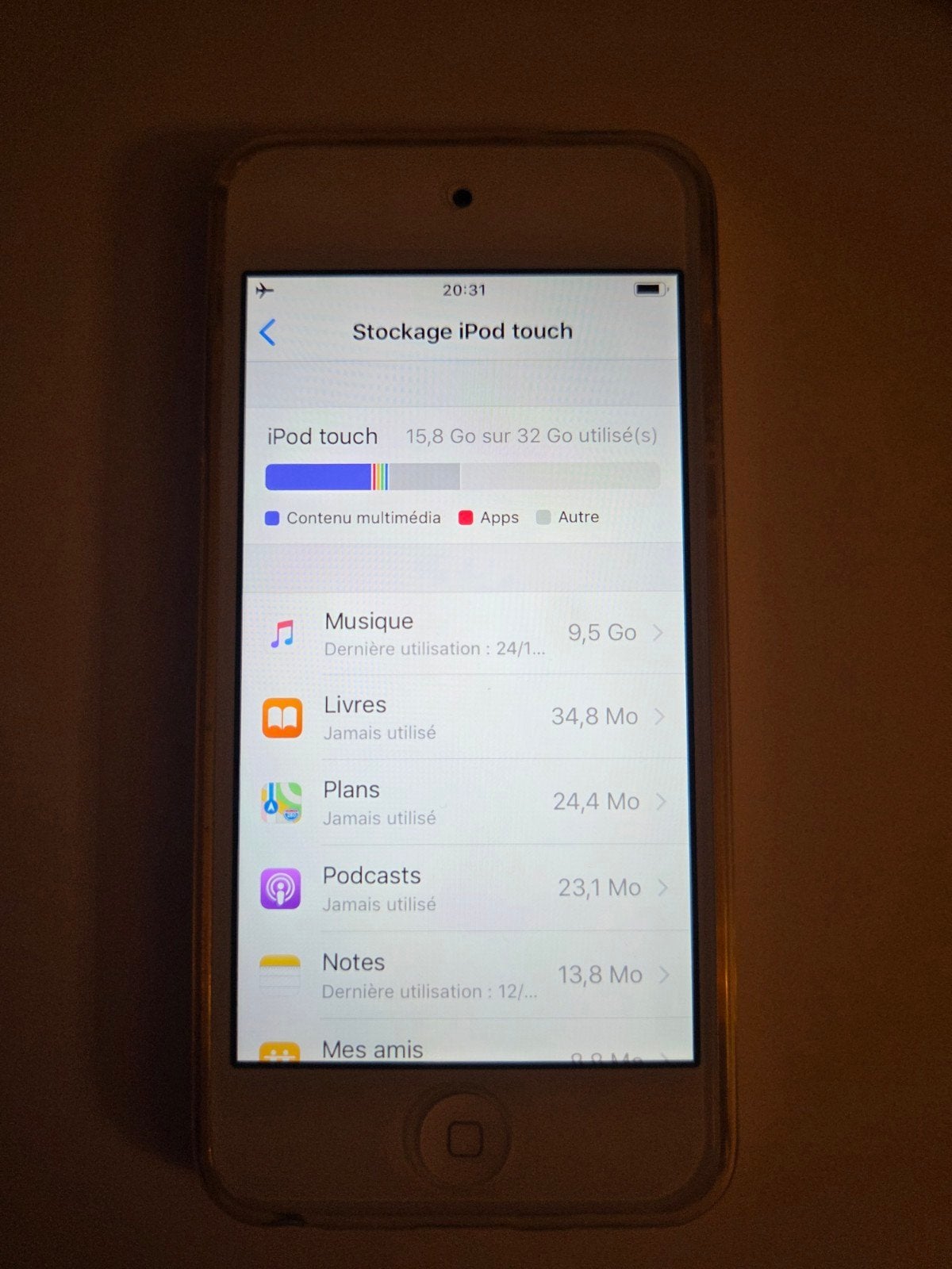 Ipod touch 6ème génération 32gb, Enlèvement, Comme neuf, Apple, Doré