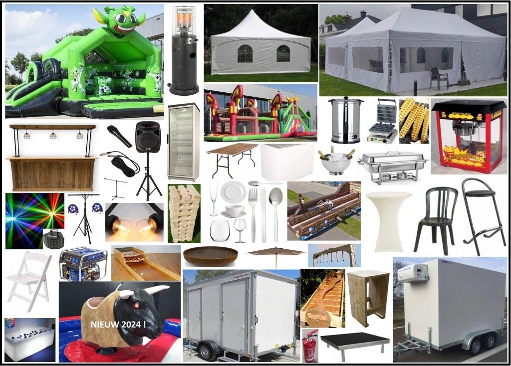 Verhuur feestmateriaal Wemmet, Hobby en Vrije tijd, Ophalen, Nieuw