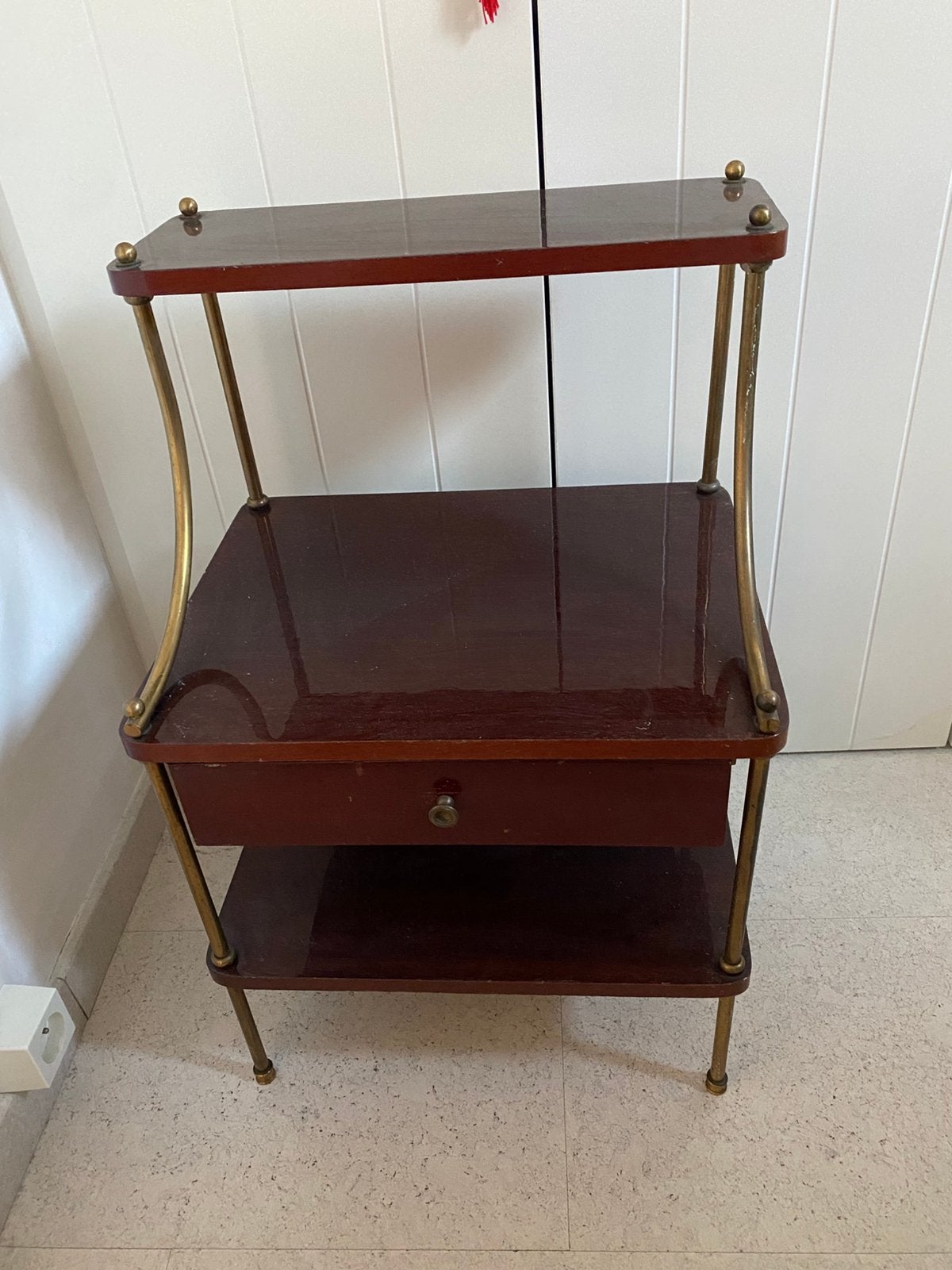 Belle table de chevet d'entrée avec téléphone gratuit, Enlèvement, Utilisé, Vintage