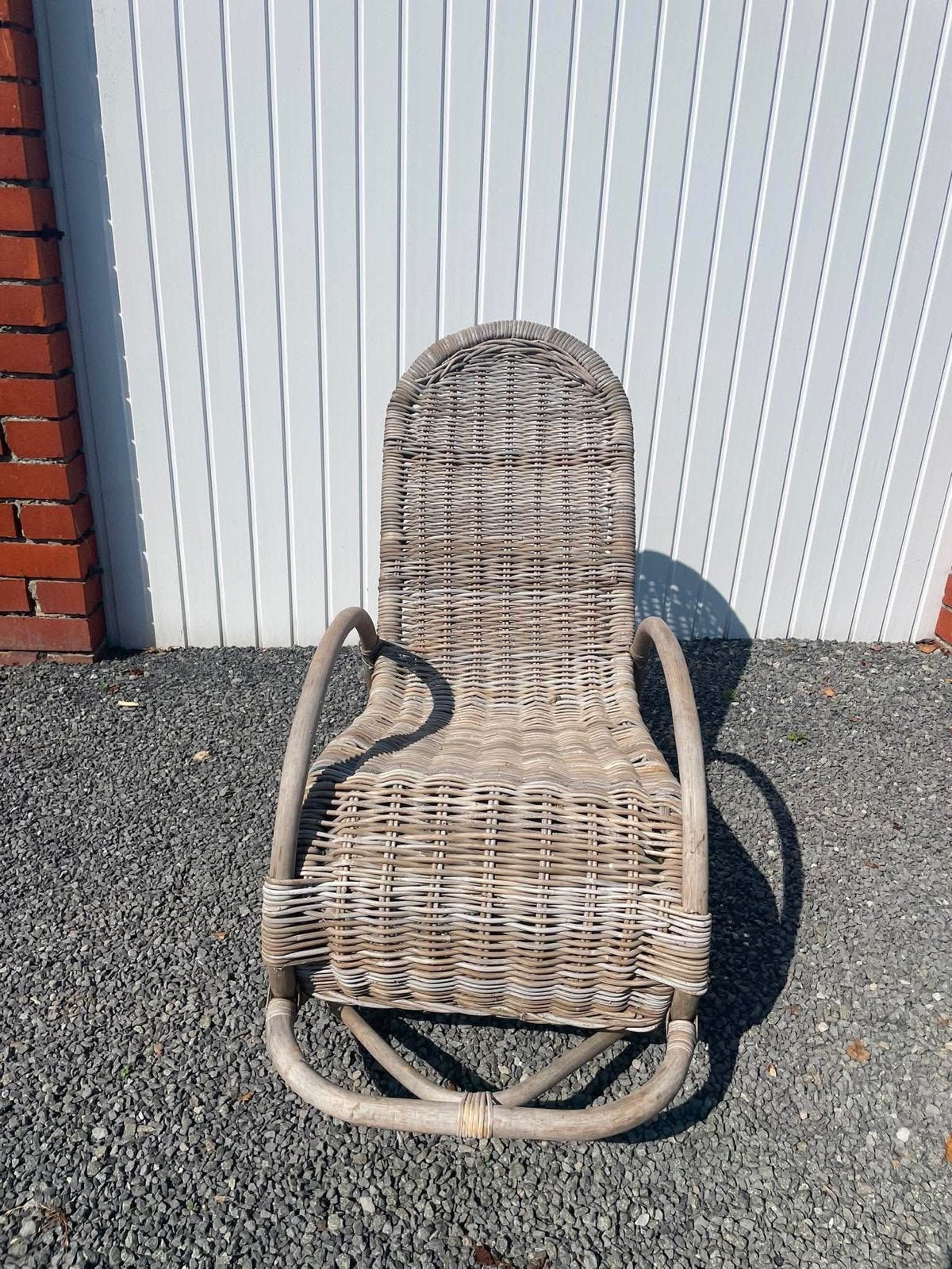 Fauteuil en rotin rocking chair, Enlèvement, Comme neuf, Rotin