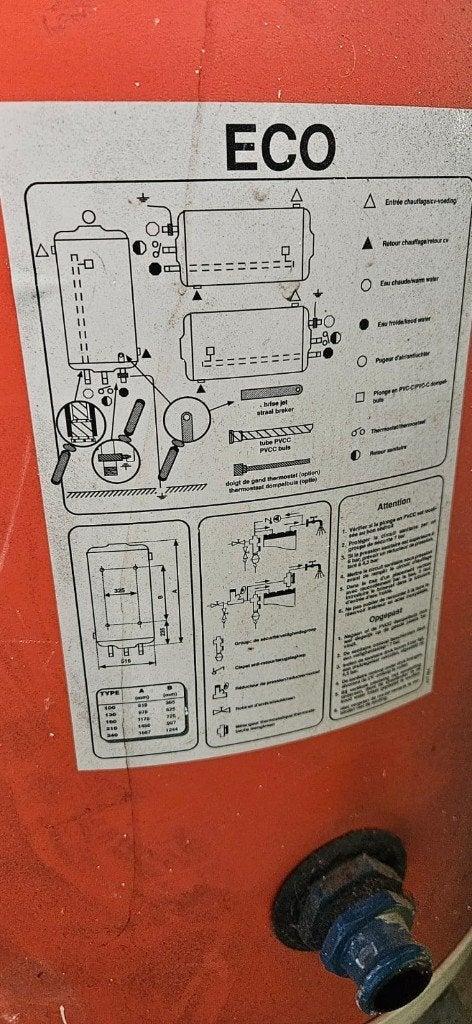 Boiler, Ophalen, Gebruikt, 100 liter of meer, Boiler