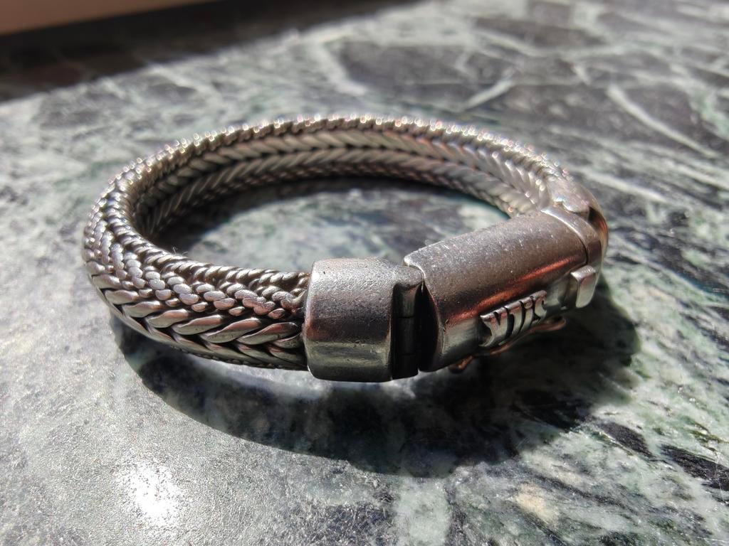 Zware armband echt zilver, Handtassen en Accessoires, Armbanden, Ophalen of Verzenden, Zilver, Zilver