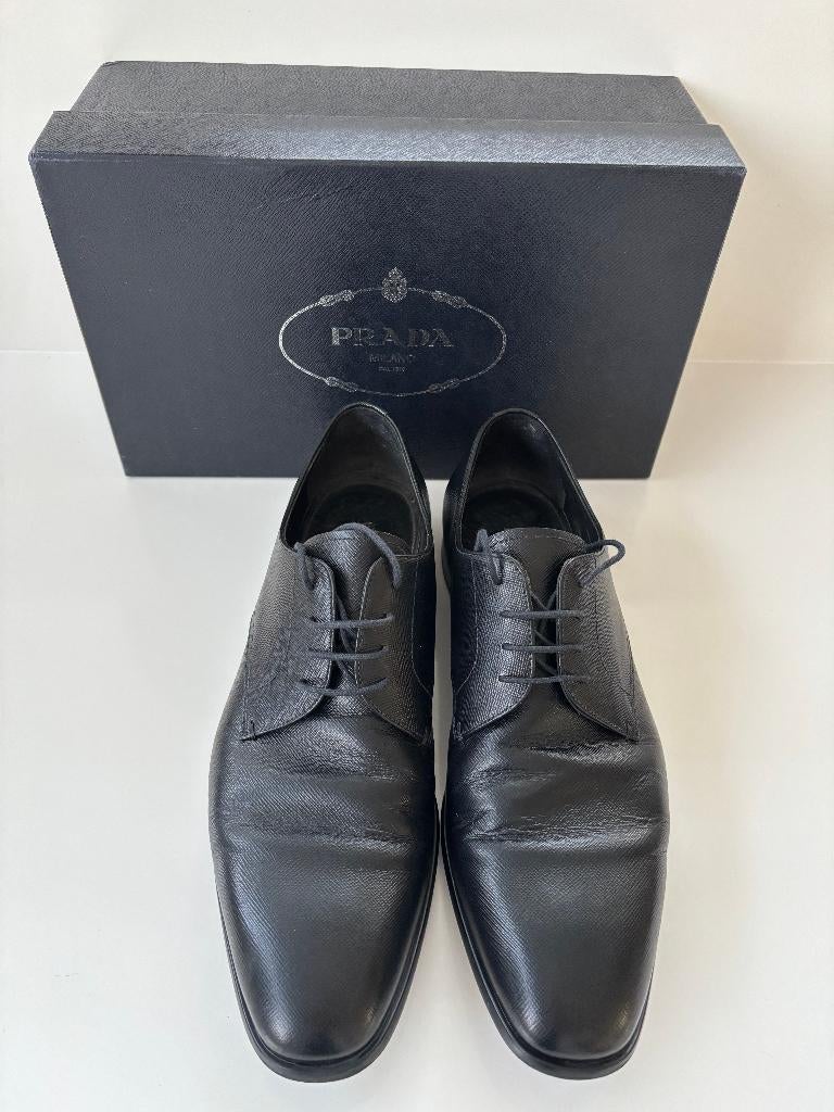 Prada leather lace-up shoes Men size 11, Kleding | Heren, Schoenen, Zwart, Ophalen of Verzenden, Prada, Gedragen