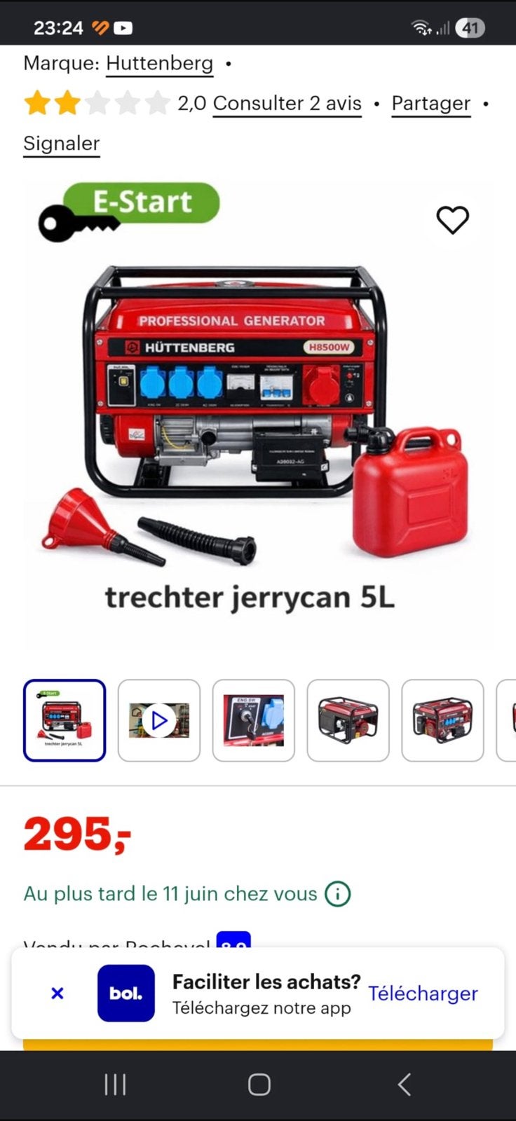 Groupe électrogène, Bricolage & Construction, Générateurs, Neuf, 5 à 10 kVA, Enlèvement ou Envoi, Réduction de bruit