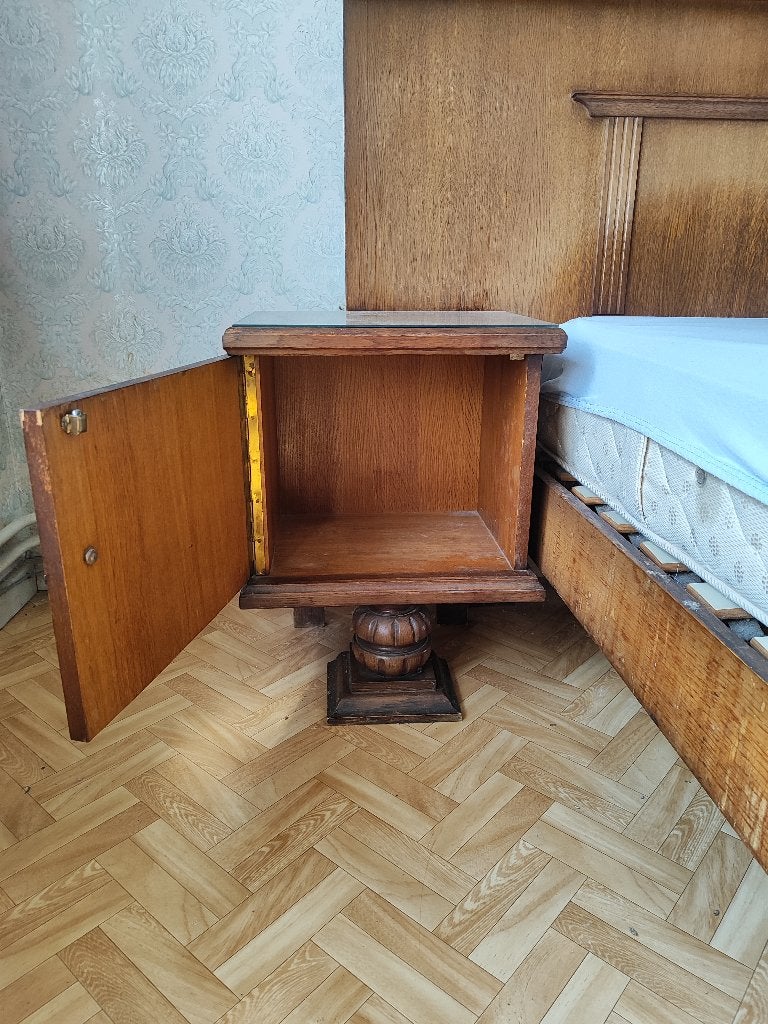 Bed, Huis en Inrichting, Ophalen, Gebruikt, Tweepersoons, Art deco