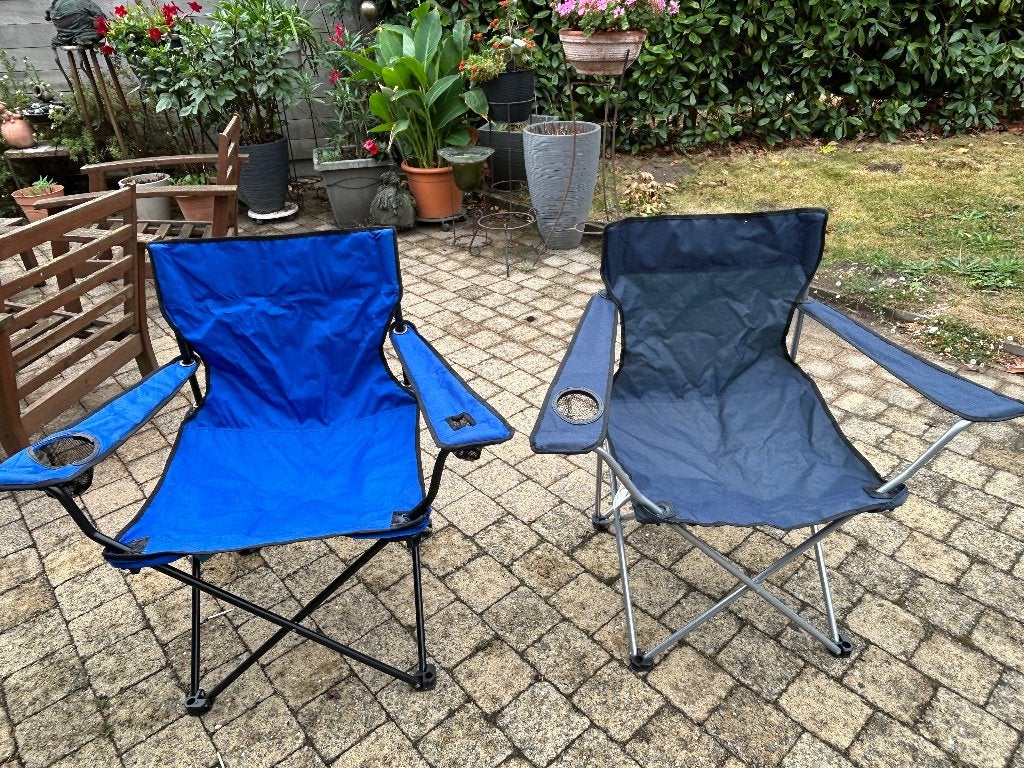 2 leuke Camping zeteltjes, Ophalen, Gebruikt, Campingstoel