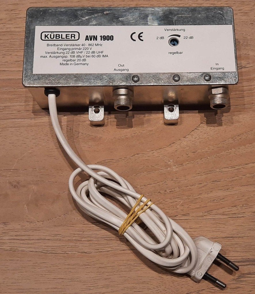 Amplificateur TV ajustable Kubler, Audio, Tv en Foto, Audiokabels en Televisiekabels, Ophalen of Verzenden, Zo goed als nieuw