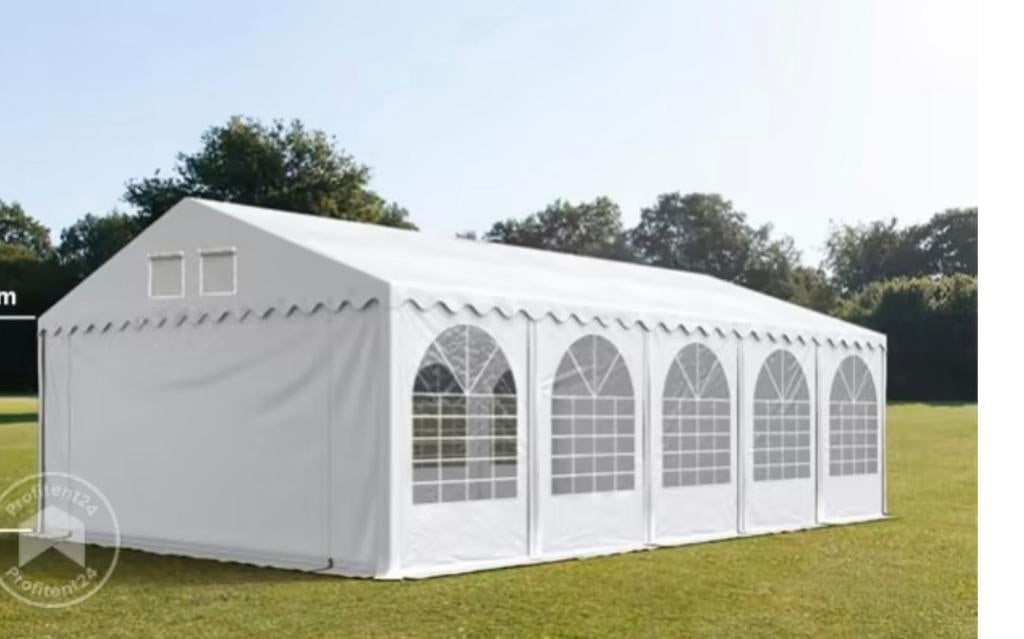 Solid green party tent 5 x 10m, Tuin en Terras, Ophalen, Gebruikt, Opvouwbaar, Partytent
