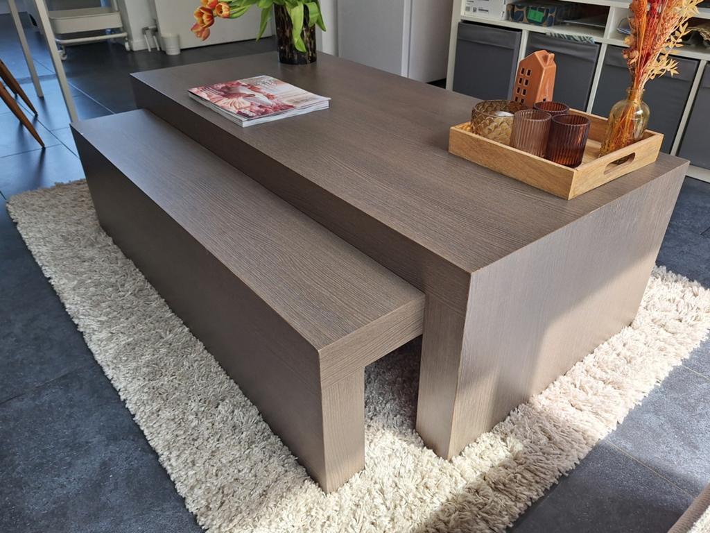Houten salontafel, Ophalen
