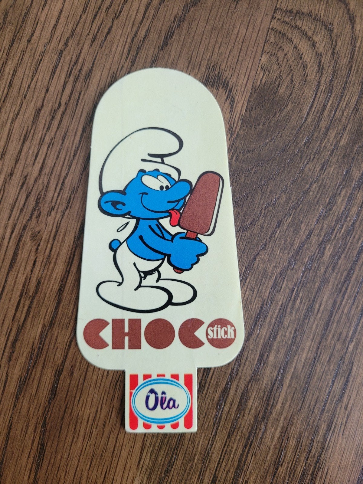 oude sticker de smurfen ola, Ophalen of Verzenden