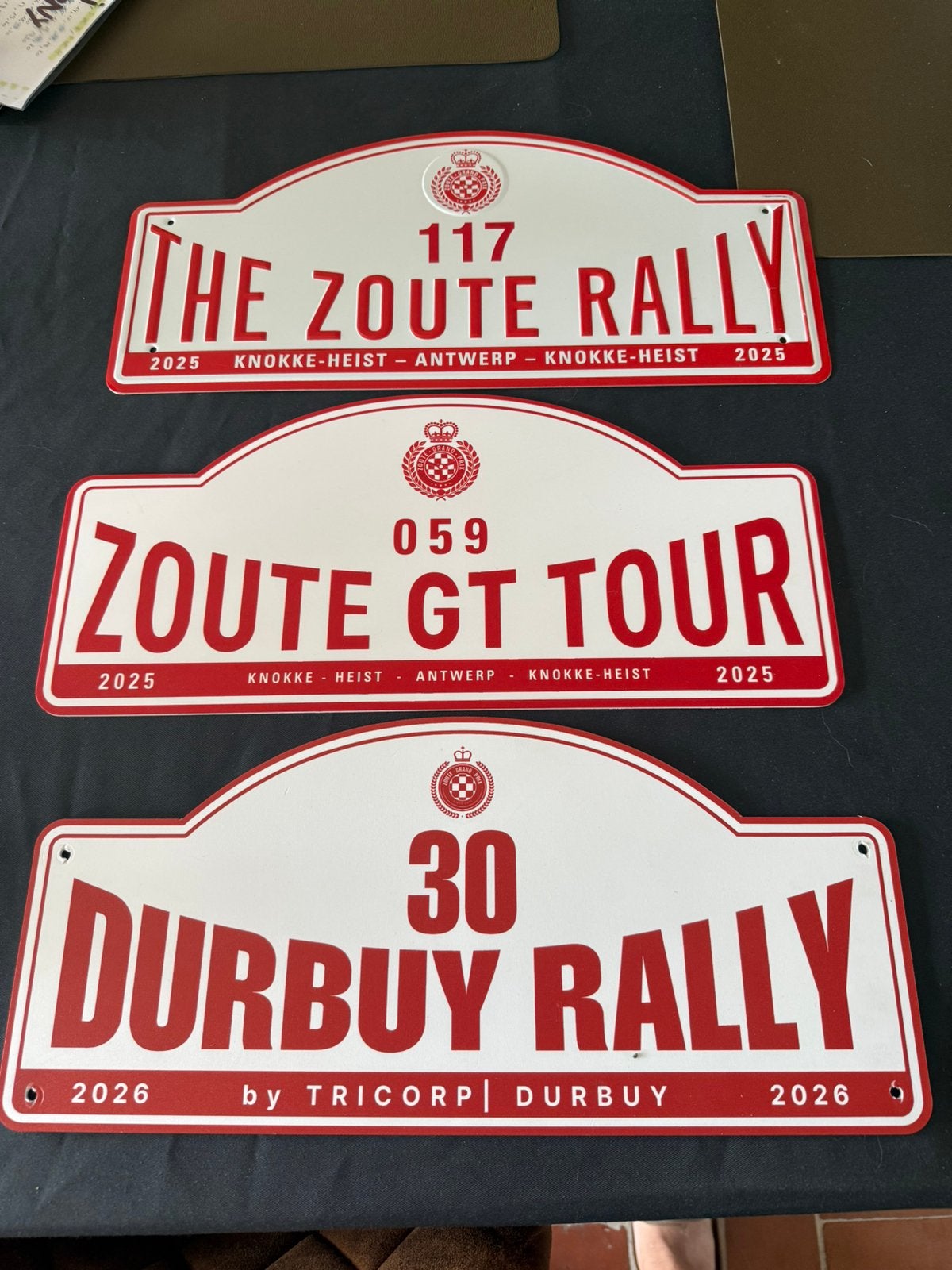 Zoute grand prix rally borden, Enlèvement, Comme neuf