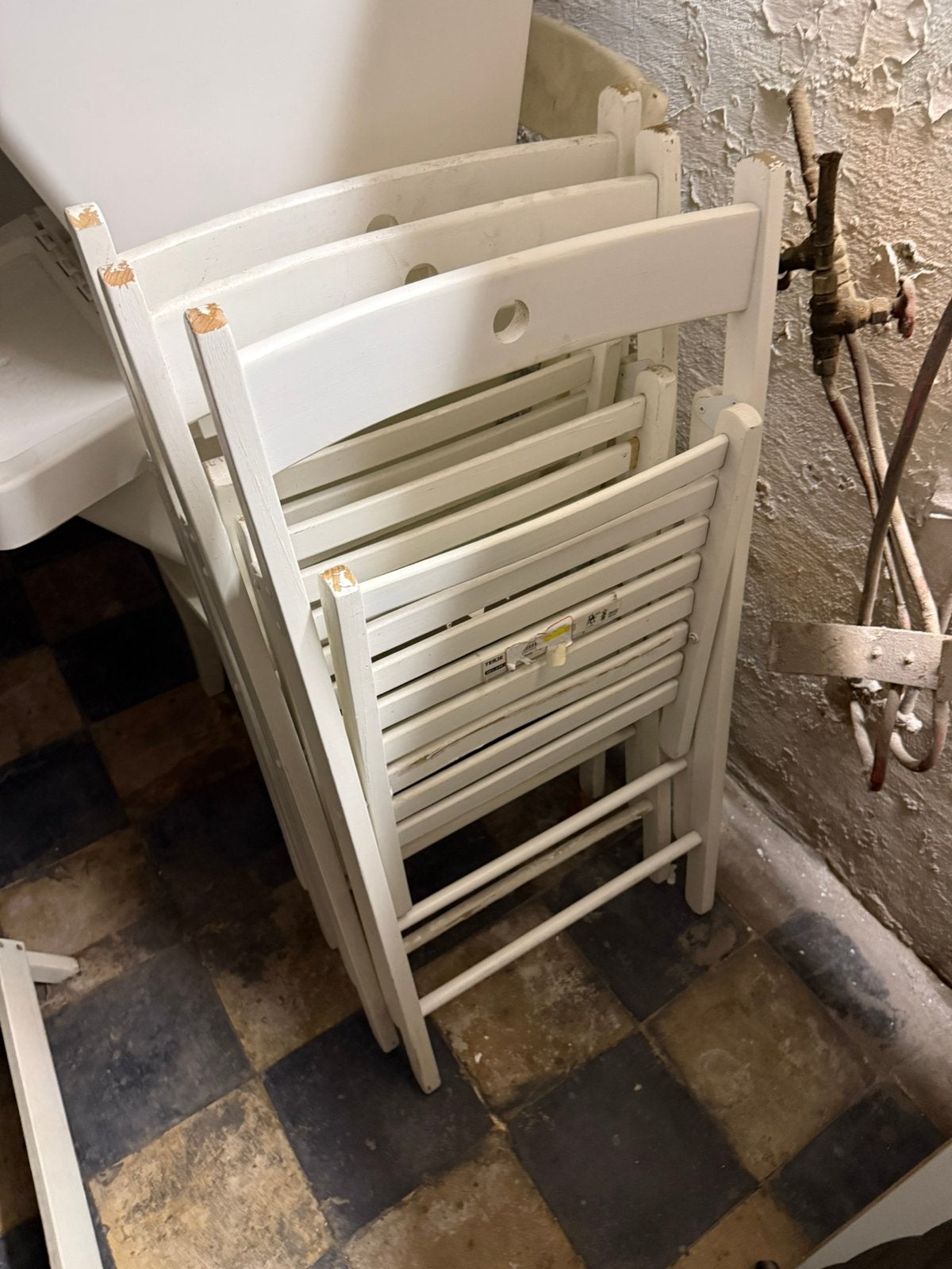 Klapstoelen3x en tafeltje, Ophalen, Gebruikt