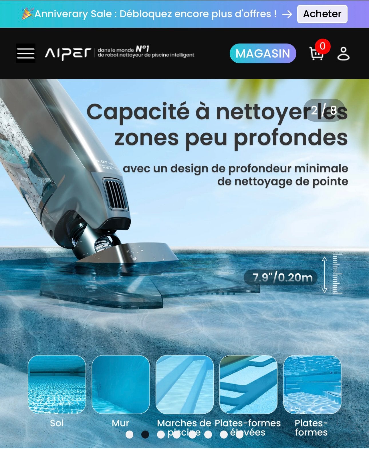 Aiper pilot x1 robotstofzuiger voor zwembad, Ophalen, Nieuw