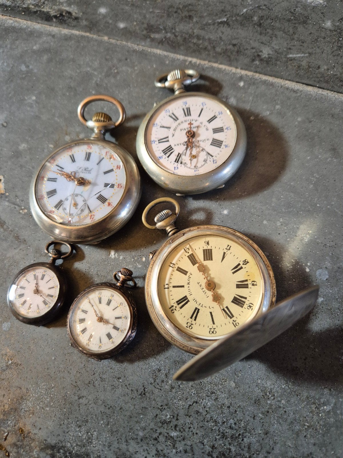 5 montres de poche de la marque Household Effects en vente p, Autres marques, Avant 1900, Enlèvement ou Envoi, C